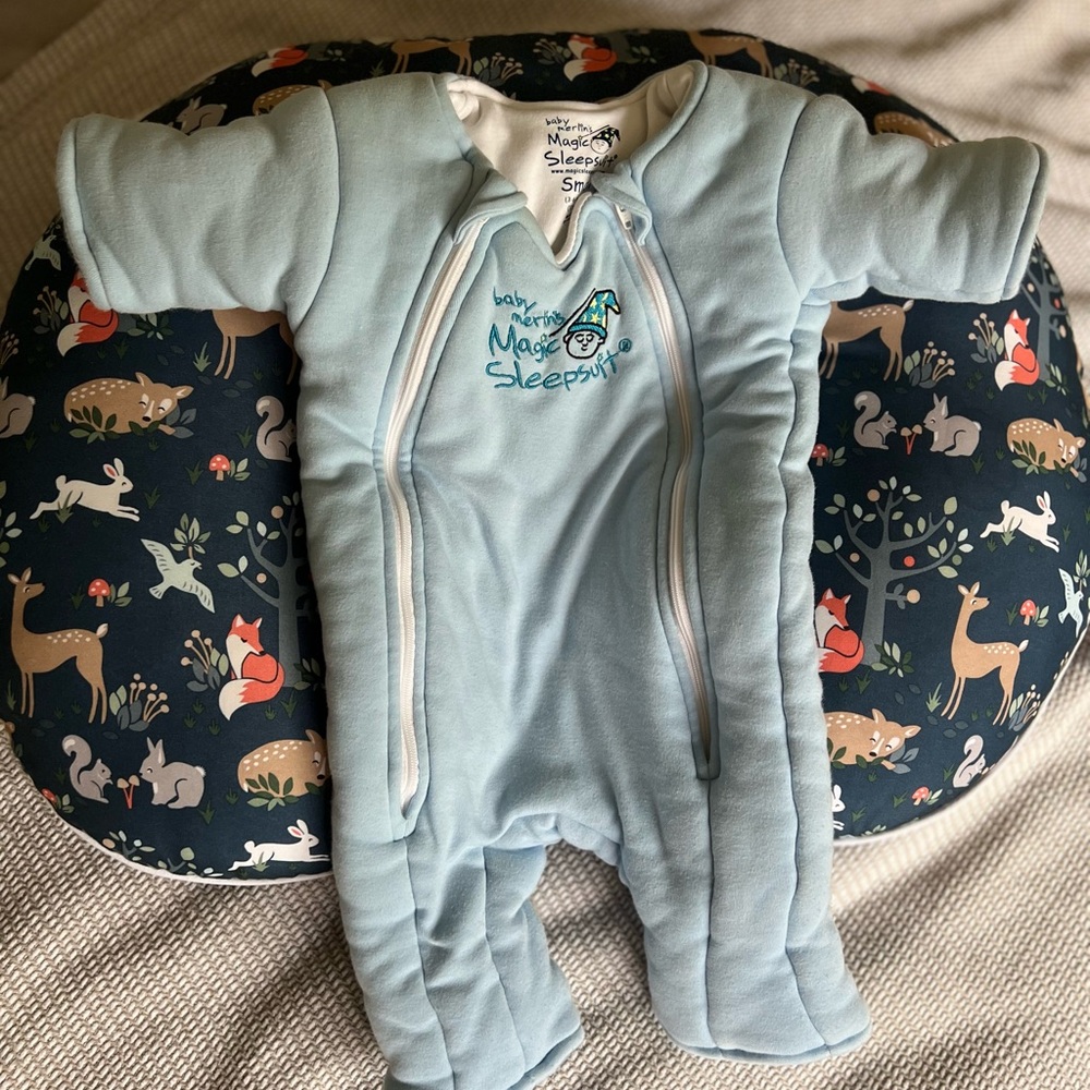 Baby Merlin Magic Sleepsuit in Blue